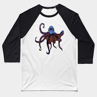 Zombie Octopus Funny Halloween Humor design Baseball T-Shirt